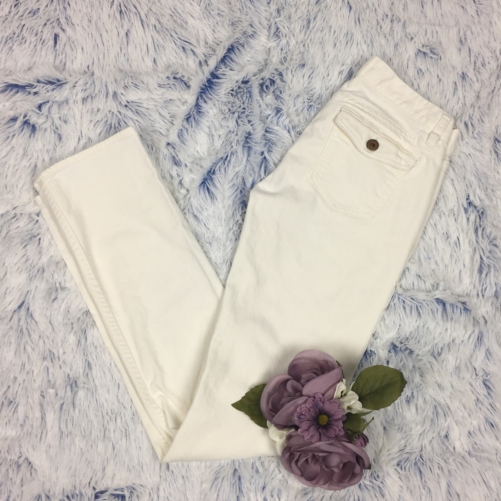 J Crew Matchstick Surplus White Jeans 26x31.5
